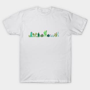 Colorful cactus and succulent summer time T-Shirt